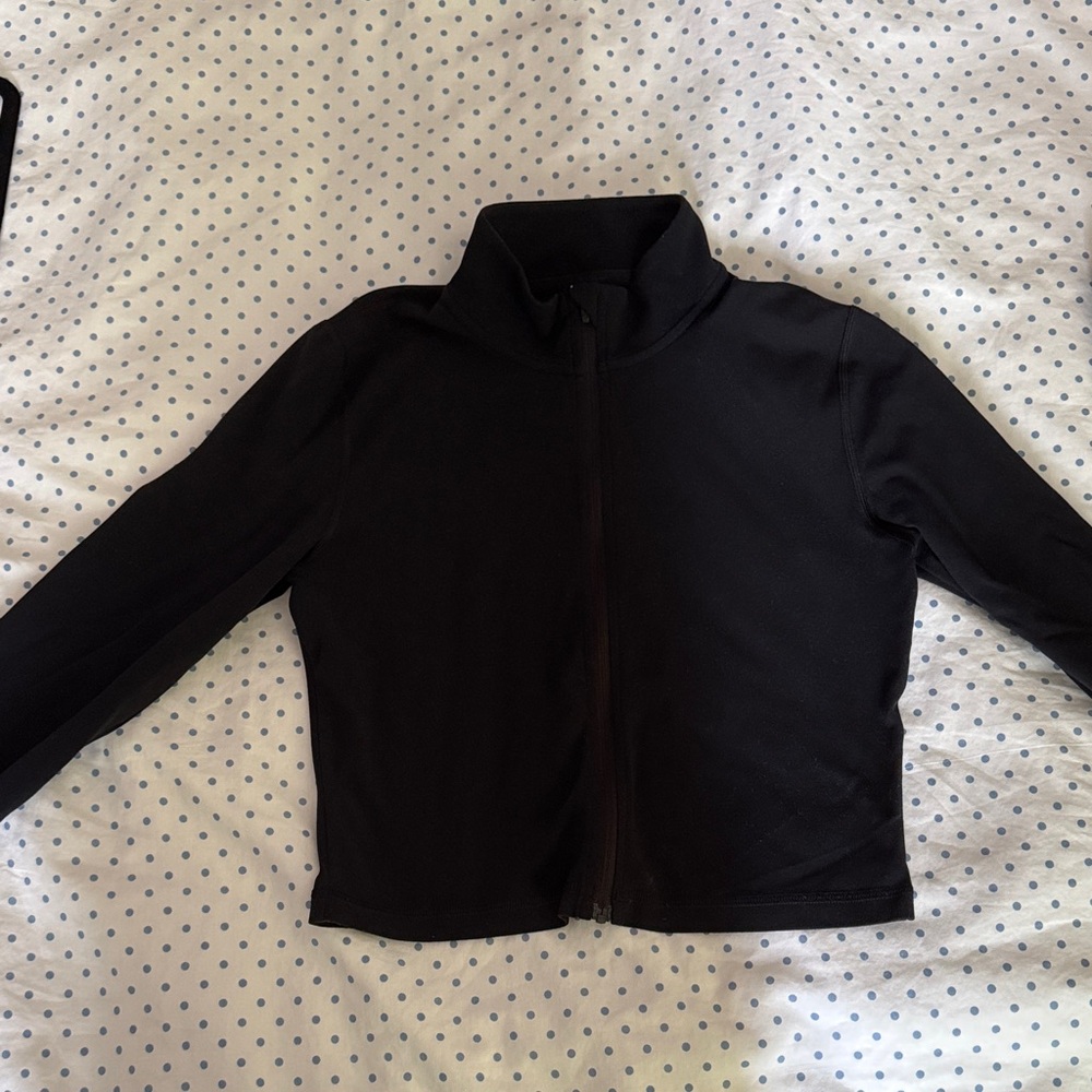 TNA Black Zip-Up Top